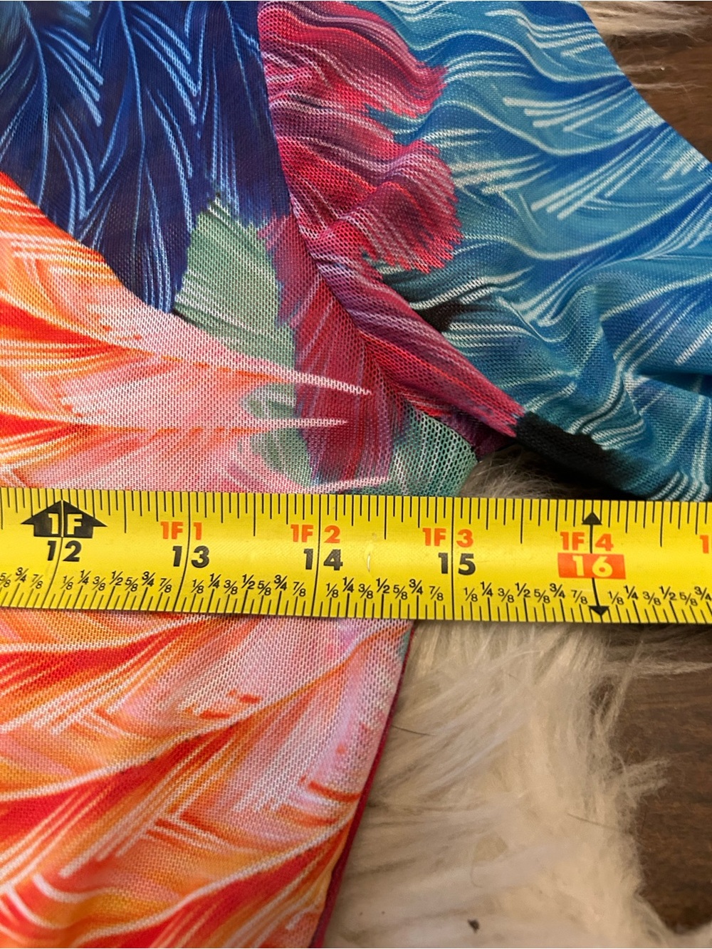 SPIRITHOODS Feather Print Mesh Mockneck Bodysuit - Picture 10 of 11